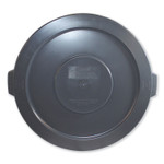 Impact Advanced Gator Lids, for 32 gal Gator Containers, Flat-Top, 22" Diameter, Gray (IMP77333) Product Image 