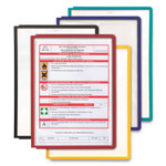 Durable SHERPA Vario Replacement Panels, 1 Section, Clear Panel Assorted Color Borders, 5/Pack (DBL566600) View Product Image