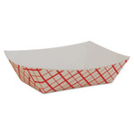 SCT Paper Food Baskets, 0.5 lb Capacity, 4.58 x 3.2 x 1.25, Red/White, Paper, 1,000/Carton (SCH0409) View Product Image