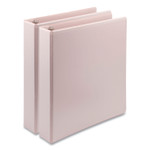 Samsill Earth's Choice Plant-Based BOHO D-Ring View Binders, 1.5" Capacity, 11 x 8.5, Rose, 2/Pack View Product Image