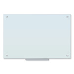 U Brands Glass Dry Erase Board, 36" x 24" (Actual Size: 35" x 23"), White Surface View Product Image