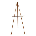 MasterVision Oak Display Tripod Easel, 60" High, Wood/Brass (BVCFLX06203MV) View Product Image