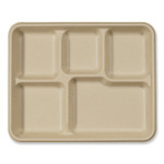 World Centric Fiber Trays, 5 Compartments, 8.5 x 10.24 x 1.01, Natural, Paper, 400/Carton View Product Image