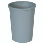 Rubbermaid Commercial Untouchable Large Plastic Round Waste Receptacle, 11 gal, Plastic, Gray View Product Image