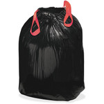 Berry Drawstring Trash Liners - Medium Size - 33 gal Capacity - 38" Length x 33.50" Width x 1.20 mil (30 Micron) Thickness - Drawstring Closure - Black Product Image 