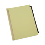Universal Deluxe Preprinted Simulated Leather Tab Dividers with Gold Printing, 31-Tab, 1 to 31, 11 x 8.5, Buff, 1 Set (UNV20822) View Product Image