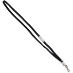 Advantus 36" Deluxe Breakaway Neck Lanyard with J-Hook - 36" Length - Black - Nylon, Metal Product Image 