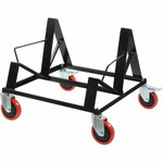 Lorell Stack Chair Steel Dolly - 4 Casters - Powder Coated Steel - 24.20" Width x 25.60" Depth x 20.70" Height - Powder Coated Black Product Image 