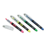 AbilityOne 7520014613779 SKILCRAFT go-brite Liquid Highlighters, Assorted Ink Colors, Chisel Tip, Assorted Barrel Colors, 4/Set (NSN4613779) View Product Image