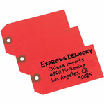 Avery Unstrung Shipping Tags, 11.5 pt. Stock, 4-3/4" x 2-3/8" , 1,000 Red Hang Tags - 4.75" Length x 2.37" Width - Rectangular - Card Stock - Red Product Image 