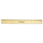 Westcott Wood Ruler with Single Metal Edge, Standard, 12" Long (ACM05011) View Product Image