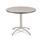 Iceberg CafeWorks Table, Cafe-Height, Round, 36" x 30", Gray/Silver (ICE65621) View Product Image