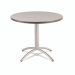 Iceberg CafeWorks Table, Cafe-Height, Round, 36" x 30", Gray/Silver View Product Image