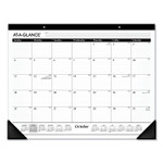 AT-A-GLANCE Academic Year Ruled Desk Pad, 21.75 x 17, White Sheets, Black Binding, Black Corners, 16-Month (Sept to Dec): 2023 to 2024 Product Image 