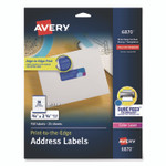 Avery Vibrant Laser Color-Print Labels w/ Sure Feed, 0.75 x 2.25, White, 750/PK View Product Image