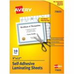 Avery Self-Adhesive Laminating Sheets - Laminating Pouch/Sheet Size: 9" Width x 12" Length - Glossy Product Image 