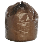 AbilityOne 8105011839769, SKILCRAFT Maximum Performance Trash Can Liner, 33 gal, 1.22 mil, 33" x 39", Brown, 125/Box View Product Image