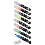 AbilityOne 7520011863605, SKILCRAFT Dry Erase Marker, Broad Chisel Tip, Assorted Colors, 8/Set View Product Image
