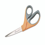 AbilityOne 5110012414371 SKILCRAFT Scissors, 8.25" Long, 3.63" Cut Length, Crane-Style Orange/Gray Handle View Product Image