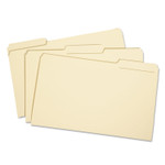 AbilityOne 7530002822508, SKILCRAFT Manila File Folder, 1/3-Cut Tabs: Assorted, Legal Size, 0.75" Expansion, Manila, 100/Box Product Image 
