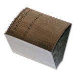 AbilityOne 7520002861722, SKILCRAFT Expanding File A-Z, 15" Expansion, 21 Sections, 2/5-Cut Tabs, Letter Size, Brown Product Image 