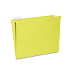 AbilityOne 7530013649501, SKILCRAFT Hanging File Folder, Letter Size, 1/5-Cut Tabs, Yellow, 25/Box Product Image 