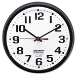AbilityOne 6645013897958 SKILCRAFT Slimline Quartz Wall Clock, 9.2" Overall Diameter, Black Case, 1 AA (sold separately) View Product Image