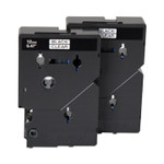 Brother P-Touch TC Tape Cartridges for P-Touch Labelers, 0.47" x 25.2 ft, Black on Clear, 2/Pack View Product Image