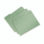 AbilityOne 7530015664132, SKILCRAFT Recycled File Folders, 1/3-Cut 1-Ply Tabs: Assorted, Letter, 0.75" Expansion, Bright Green, 100/Box Product Image 