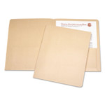 AbilityOne 7510005842492, SKILCRAFT Double Pocket Portfolio, 0.38" Capacity, 11 x 8.5, Tan, 25/Box Product Image 