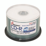 AbilityOne 7045015992655, SKILCRAFT Recordable Compact Disc, CD-R, 700 MB/80 min, 52x, Spindle, White, 50/Pack View Product Image