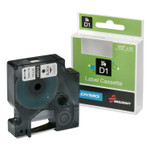 AbilityOne 7510016576747, SKILCRAFT Dymo Label Cassette, 0.5" x 23 ft, Black/Clear View Product Image