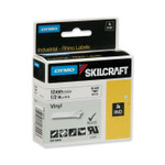 AbilityOne 7530016871404, SKILCRAFT Dymo Industrial Rhino Thermal Vinyl Label Tape Cassettes, 0.5" x 18 ft, Black on White View Product Image