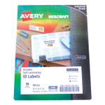 AbilityOne 7530016878443, SKILCRAFT AVERY Durable Self-Laminating ID Labels, 1.03 x 3.5, White, 10/Sheet, 25 Sheets/Pack View Product Image
