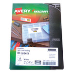 AbilityOne 7530016878445, SKILCRAFT AVERY Durable Self-Laminating ID Labels, 2.31 x 3.31, White, 4/Sheets, 25 Sheets/Pack View Product Image