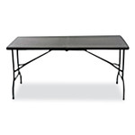 AbilityOne 7110017025675, SKILCRAFT Bi-Fold Folding Table, Rectangular, 30w x 60d x 29h, Charcoal Gray View Product Image
