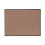 Universal Tech Cork Board, 48" x 36", Brown Surface, Black Aluminum Frame View Product Image
