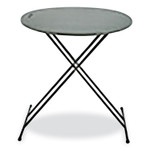 AbilityOne 7110017026953, SKILCRAFT Personal Adjustable Height Folding Table, 24" Diameter x 25h to 30h, Charcoal Gray View Product Image