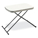 AbilityOne 7110017026956, SKILCRAFT Personal Adjustable Height Folding Table, 18w x 26d x 20.8h to 26.6h, Platinum Gray View Product Image