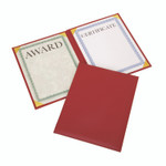 AbilityOne 7510017143329, SKILCRAFT Awards Certificate Padded Cover Binder, 9.12 x 11.62, Red/Gold Product Image 