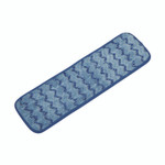 AbilityOne 8125017186096 SKILCRAFT Microfiber Flat Wet Mop - Reusable, 18 x 5.5, Blue, 12/Box View Product Image