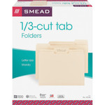 Smead 1/3 Tab Cut Letter Recycled Top Tab File Folder - 8 1/2" x 11" - (SMD10330CT) View Product Image