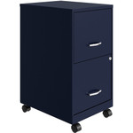 NuSparc Mobile File Cabinet - 14.2" Width x 18" Depth x 26.5" Height for File - Letter - Mobility, Locking Drawer, Glide Suspension, 3/4 Drawer Extension, Cam Lock, Nonporous Surface - Blue - Painted Steel, Steel Product Image 