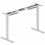 Lorell Sit-to-Stand Two-Tier Base - Silver Two-tier Base - 275 lb Capacity - Height Adjustable - 45.10" Height - Assembly Required Product Image 