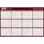 At-A-Glance Horizontal Reversible Erasable Wall Calendar - Extra Large - Yearly - 12 Month - January 2026 to December 2026 - 48" x 32" Sheet Size Product Image 