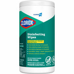 CloroxPro&trade Disinfecting Wipes - Ready-To-Use - Fresh Scent - Easy Tear, Pre-moistened, Bleach-free, Phosphorous-free, Easy to Use, Antibacterial - Green - 75/Tub - (CLO15949BD) Product Image 