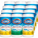Clorox Disinfecting Bleach Free Cleaning Wipes Value Pack - Easy to Use, Bleach-free, Antibacterial - White - 75/Tub Product Image 