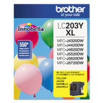 Brother LC203Y Innobella High-Yield Ink, 550 Page-Yield, Yellow (BRTLC203Y) View Product Image