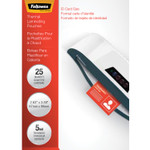 Fellowes Laminating Pouches, 5 mil, 3.88" x 2.63", Gloss Clear, 25/Pack View Product Image