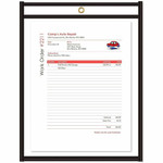 C-Line Stitched Vinyl Shop Ticket Holders - Support 8.50" x 11" Media - Vinyl - Black, Clear - Sturdy Product Image 